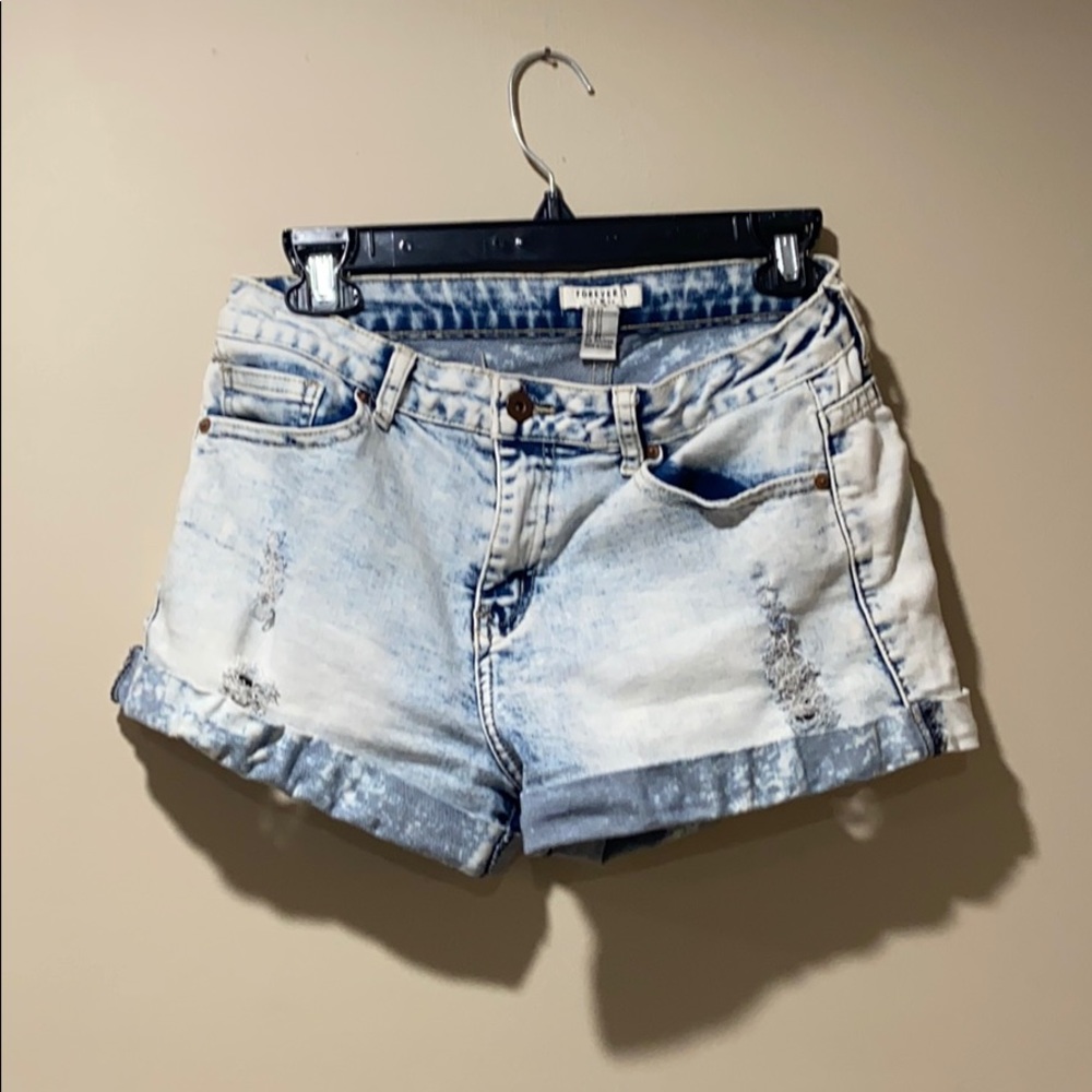 Acid wash shorts comfy